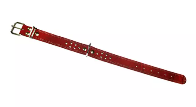 Ошейник для собак кожаный красный 46 - 60 см x 35 мм Аркон (1 шт)