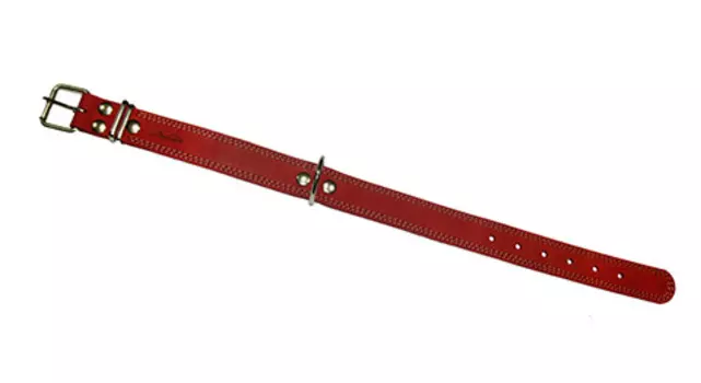 Ошейник для собак кожаный красный 46 - 60 см x 35 мм Аркон (1 шт)