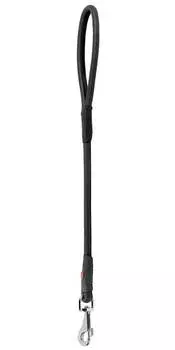 Поводок кожаный для собак круглый черный 13 мм 55 см Collar WauDog Soft (1 шт)