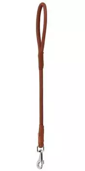 Поводок кожаный для собак круглый коричневый 13 мм 55 см Collar WauDog Soft (1 шт)