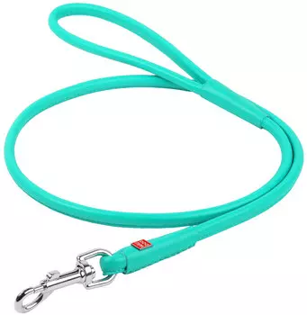 Поводок кожаный круглый для собак ментол 10 мм 122 см Collar WauDog Glamour (1 шт)