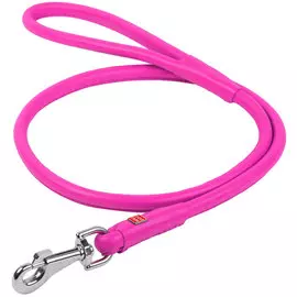 Поводок кожаный круглый для собак розовый 10 мм 183 см Collar WauDog Glamour (1 шт)