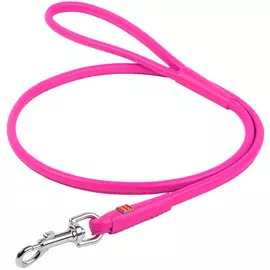 Поводок кожаный круглый для собак розовый 4 мм 183 см Collar WauDog Glamour (1 шт)