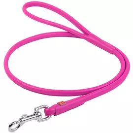Поводок кожаный круглый для собак розовый 4 мм 183 см Collar WauDog Glamour (1 шт)