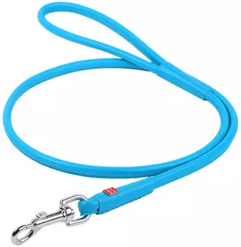 Поводок кожаный круглый для собак синий 4 мм 122 см Collar WauDog Glamour (1 шт)
