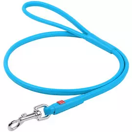 Поводок кожаный круглый для собак синий 4 мм 183 см Collar WauDog Glamour (1 шт)