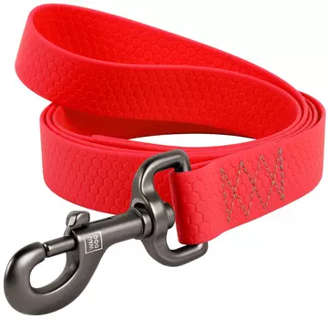 Поводок водостойкий для собак красный 25 мм 183 см Collar WauDog Waterproof (1 шт)