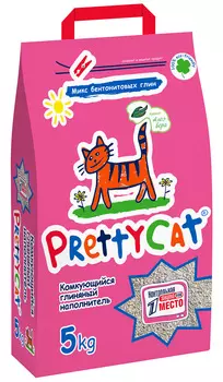 Pretty Cat Euro Mix наполнитель комкующийся для туалета кошек с ароматом алоэ (5 кг)