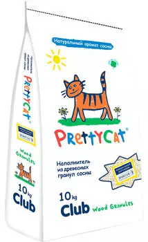 Pretty Cat Wood Granules наполнитель древесный для туалета кошек (20 + 20 кг)