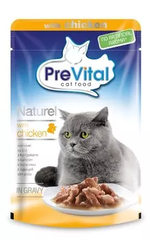Prevital Naturel для взрослых кошек с курицей в соусе (85 гр х 28 шт)