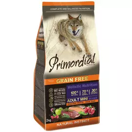 Primordial Adult Mini Breed беззерновой для взрослых собак маленьких пород с форелью и уткой (6 кг)