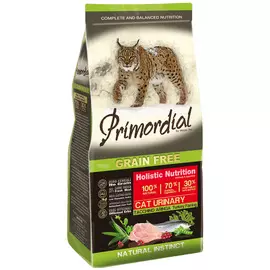 Primordial Cat Urinary беззерновой для взрослых кошек при мочекаменной болезни с индейкой и сельдью (2 кг)