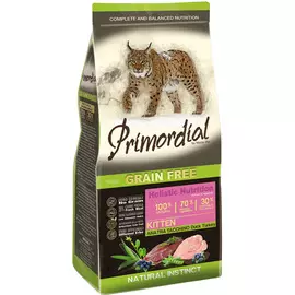 Primordial Kitten беззерновой для котят с уткой и индейкой (6 кг)