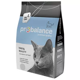 Probalance Cat Hair &amp; Beauty для взрослых кошек с чувствительной кожей и шерстью с курицей (0,4 кг)