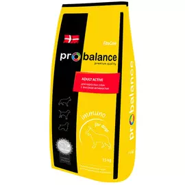Probalance Dog Adult Active Immuno для активных взрослых собак с курицей (15 кг)