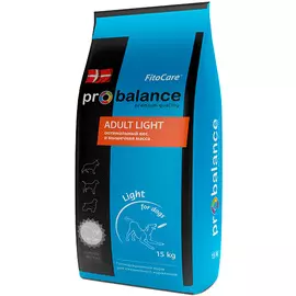 Probalance Dog Adult Light диетический для взрослых собак всех пород с курицей (15 кг)
