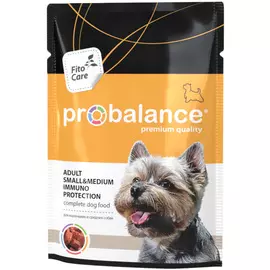 Probalance Dog Adult Small &amp; Medium Immuno Protection для взрослых собак маленьких и средних пород с говядиной (100 гр х 25 шт)