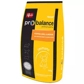 Probalance Puppies Small &amp; Medium Immuno для щенков маленьких и средних пород с курицей (10 кг)