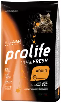 Prolife Dual Fresh Adult Lamb, Trout &amp; Rice для взрослых кошек с ягненком, форелью и рисом (0,4 кг)