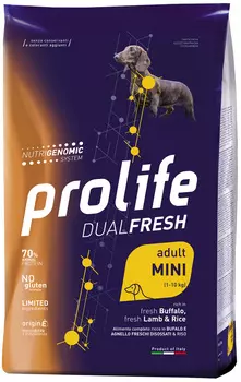 Prolife Dual Fresh Adult Mini Lamb, Buffalo &amp; Rice для взрослых собак маленьких пород с ягненком, буйволом и рисом (0,6 кг)