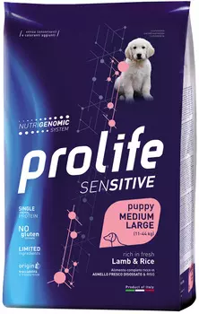 Prolife Sensitive Puppy Medium/large Lamb &amp; Rice для щенков средних и крупных пород с чувствительным пищеварением с ягненком и рисом (10 кг)