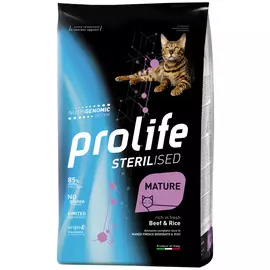 Prolife Sterilised Mature Beef &amp; Rice для пожилых кастрированных котов и стерилизованных кошек с говядиной и рисом (0,4 кг)
