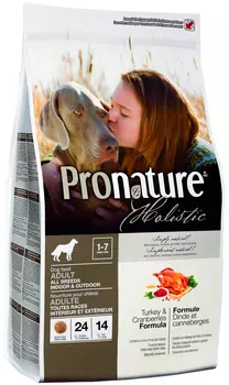 Pronature Holistic Dog Adult All Breeds для взрослых собак всех пород с индейкой и клюквой (2,72 кг)