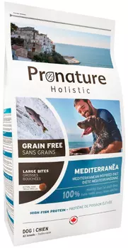Pronature Holistic Grain Free Dog Mediterranea беззерновой для взрослых собак крупных пород Средиземноморское меню (12 кг)