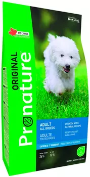 Pronature Original Dog Adult All Breeds для взрослых собак всех пород с курицей и овсом (2,27 кг)