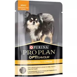 Purina Pro Plan Adult для взрослых собак маленьких пород c курицей в соусе (100 гр)