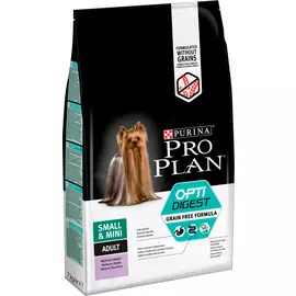 Purina Pro Plan Adult Dog Optidigest Grain-free Small &amp; Mini беззерновой для взрослых собак маленьких пород с чувствительным пищеварением с индейкой (0,7 + 0,7 кг)
