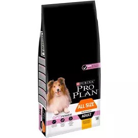 Purina Pro Plan Adult Dog Optipower All Size Performance для активных взрослых собак всех пород с курицей и рисом (14 + 14 кг)