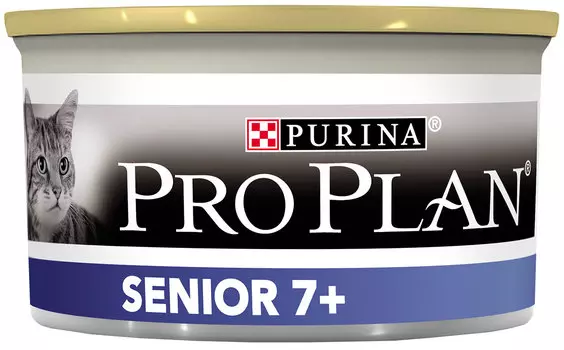 Purina Pro Plan Cat Senior 7+ для пожилых кошек старше 7 лет мусс с тунцом (85 гр х 24 шт)