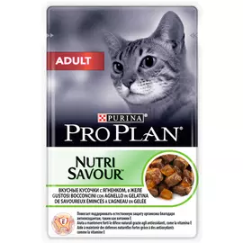 Purina Pro Plan Cat Adult Lamb для взрослых кошек с ягненком в желе (85 гр х 24 шт)