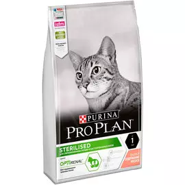 Purina Pro Plan Cat Optirenal Sterilised Salmon для взрослых кастрированных котов и стерилизованных кошек с лососем (10 + 10 кг)
