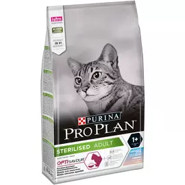Purina Pro Plan Cat Optisavour Sterilised Cod &amp; Trout для привередливых взрослых кастрированных котов и стерилизованных кошек с треской и форелью (1,5 + 1,5 кг)