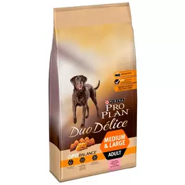 Purina Pro Plan Duo Delice Medium &amp; Large Adult для взрослых собак средних и крупных пород с лососем и рисом (2,5 + 2,5 кг)