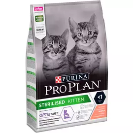 Purina Pro Plan Kitten Sterilised для кастрированных и стерилизованных котят с лососем (3 кг)
