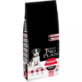 Purina Pro Plan Optiderma Puppy Medium Sensitive Skin для щенков средних пород с чувствительной кожей с лососем и рисом (12 + 12 кг)