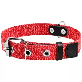 Ошейник брезентовый для собак красный 25 мм 41 – 53 см Collar (1 шт)