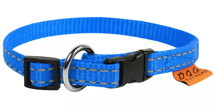 Ошейник нейлоновый для кошек регулируемый синий 10 мм 20 – 30 см Collar (1 шт)