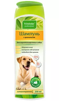 пчелодар шампунь для короткошерстных собак с прополисом 250 мл (1 шт)