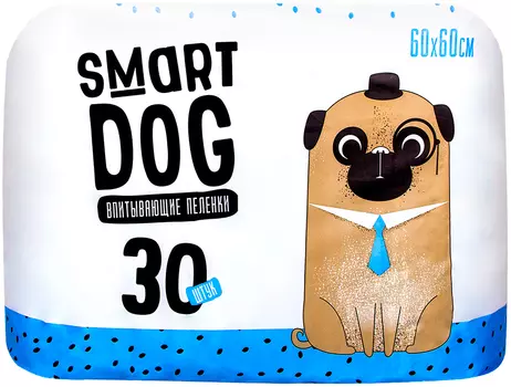 Пеленки впитывающие для собак Smart Dog 60 х 60 см (10 шт)