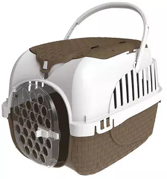 Переноска для животных Bama Pet Kennel Tour Maxi до 12 кг коричневая 59 х 38 х 37 см (1 шт)