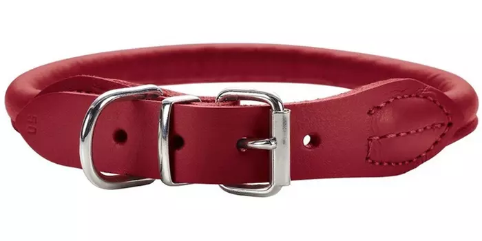 Ошейник для собак Hunter Round &amp; Soft Elk 32 круглый кожа лося красный чили 6 мм 24 – 27 см (1 шт)