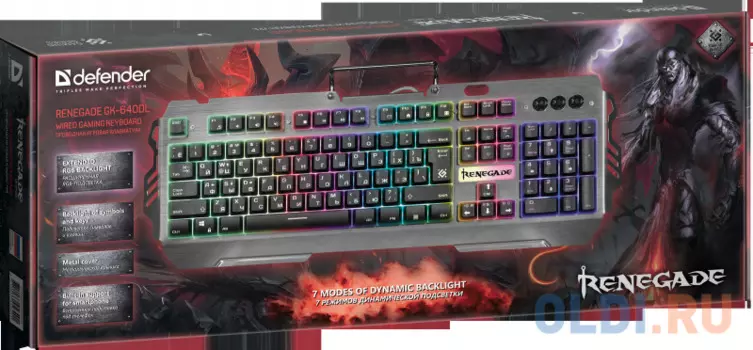 Клавиатура проводная игровая Redragon Yaksa RU 7 цветов,26 клавиш AntiGhost