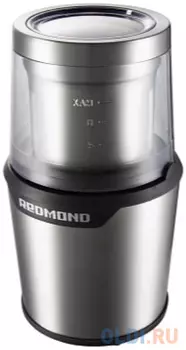 Кофемолка Redmond RCG-M1607 сист.помол.:ротац.нож серебристый