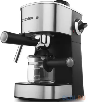 Кофеварка эспрессо Polaris PCM 4008AL 800Вт нержавеющая сталь/черный