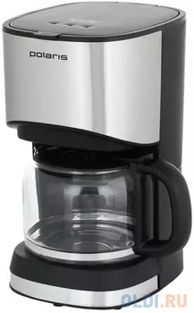 Кофеварка капельная Polaris PCM 1215A 900Вт нержавеющая сталь/черный