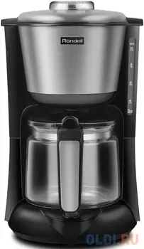 Кофеварка капельная Rondell 1100-RE-01 1000Вт серебристый/черный